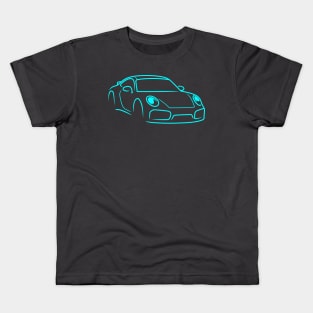 911 car sport racing race aqua Kids T-Shirt